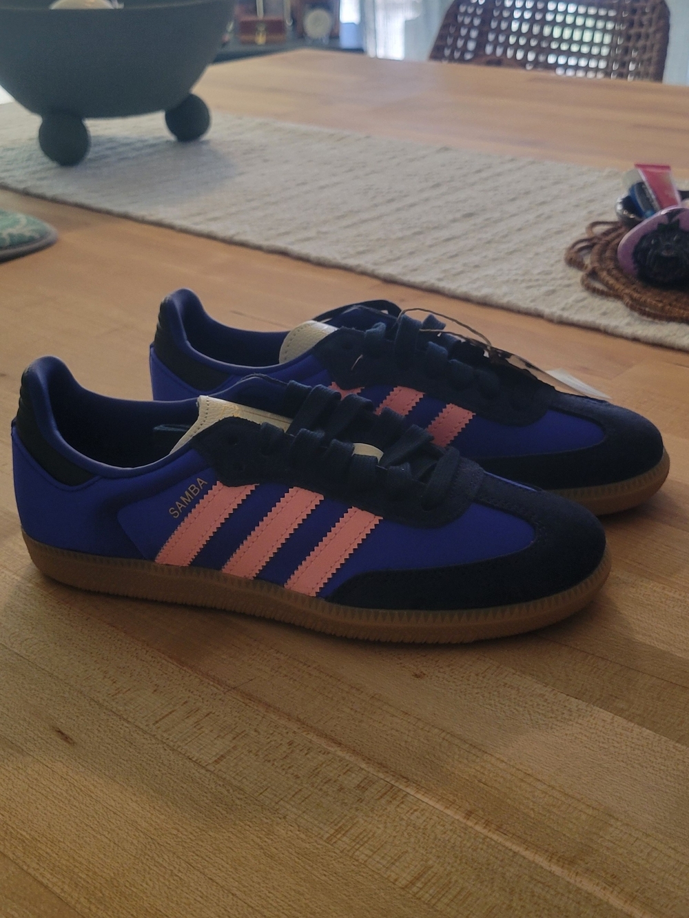NWT Adidas Womens Samba OG Lucid Blue Night Indigo Satin. Size 5.5